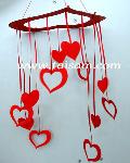 TS60015RED     PAPER HEART DANGLE  